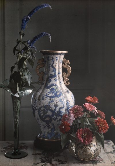 Still Life with Ornate Chinese Vase by Frederick S. Dellenbaugh
